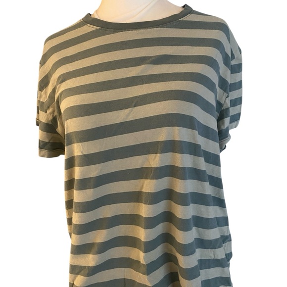 Everlane The Box cut Green striped Tee shirt - Picture 2 of 6